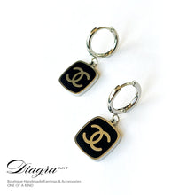 Load image into Gallery viewer, Chanel earrings silver tone 25112532