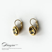 Load image into Gallery viewer, Chanel earrings gold tone handmade 0303233765