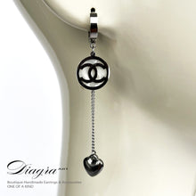 Load image into Gallery viewer, Chanel cc earrings white opal handmade 0303235