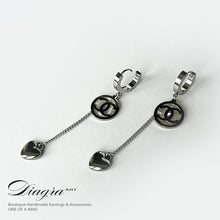 Load image into Gallery viewer, cc earrings white opal handmade 0303235