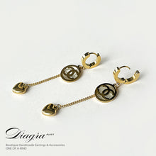 Load image into Gallery viewer, Chanel earrings white opal handmade 0303237