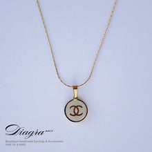 Load image into Gallery viewer, Chanel necklace white opal pendant gold tone daigra art 130909 fr