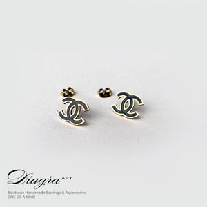 Chanel earrings goldtone Diagra Art 251123