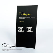 Load image into Gallery viewer, Chanel earrings encrusted with swarovski 060720 4
