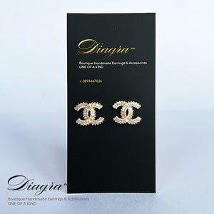 Chanel earrings encrusted with swarovski 060721 5