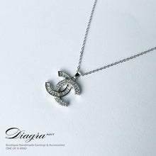 Load image into Gallery viewer, Chanel necklace CC silver tone daigra art 0706100 7