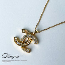 Load image into Gallery viewer, Chanel necklace CC gold tone daigra art 0706101 2