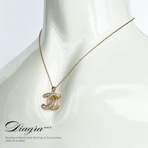 Chanel necklace CC gold tone daigra art 0706101