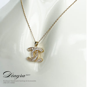 Chanel necklace CC gold tone daigra art 0706101 1