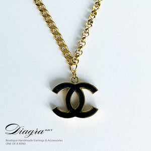 Chanel necklace gold tone handmade daigra art 080702 2