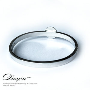 Chanel bracelet white opal silver tone 070606 4