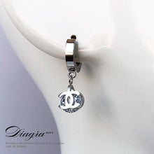 Load image into Gallery viewer, Chanel earrings silvertone Diagra Art 2907221