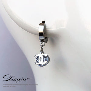 Chanel earrings silvertone Diagra Art 2907221