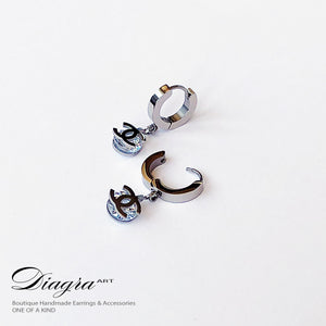 Chanel earrings silvertone Diagra Art 2907221 2