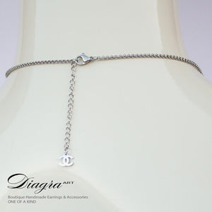 Chanel necklace CC silver tone handmade daigra art 130901 4