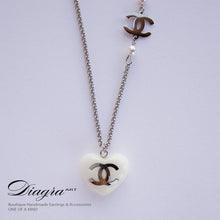 Load image into Gallery viewer, Chanel necklace CC silver tone handmade daigra art 130901 1