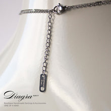 Load image into Gallery viewer, Chanel N:5 Silvertone Necklace faux white opal 221222 8