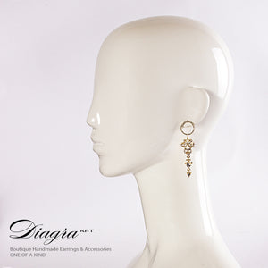Handmade one of a kind earrings Diagra Art 61950