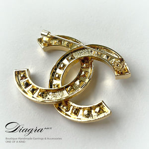 Chanel brooch encrusted with crystals Diagra art 240160 3