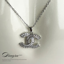 Load image into Gallery viewer, Chanel necklace CC silver tone daigra art 0403231453