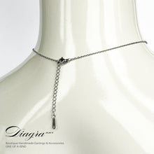 Load image into Gallery viewer, Handmade swarovsci necklace CC silver tone daigra art 0403231
