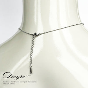 Handmade swarovsci necklace CC silver tone daigra art 0403231