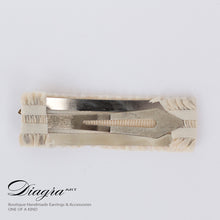 Load image into Gallery viewer, CC hair accessory handmade diagra art beige 121013 3