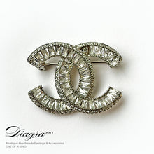 Load image into Gallery viewer, Chanel brooch encrusted with swarovski Diagra art 230128 1