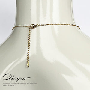 Handmade swarovsci necklace CC gold tone daigra art 04032343