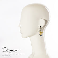 Load image into Gallery viewer, Handmade earrings one of a kind Diagra Art 61942