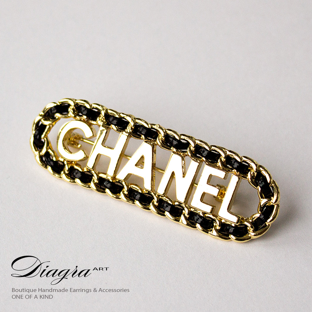 Chanel Brooch goldtone handmade 13121