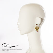 Load image into Gallery viewer, Handmade earrings one of a kind Diagra Art 61943