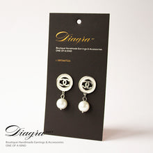 Load image into Gallery viewer, Chanel earrings handmade designer inspired 61929 cool