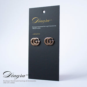 Handmade GG earrings rose gold 1005221