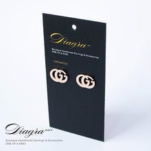 Load image into Gallery viewer, Handmade GG earrings rose gold 1005221 2