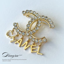 Load image into Gallery viewer, Chanel brooch encrusted with crystals Diagra art 1902231