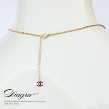 Load image into Gallery viewer, Chanel necklace CC gold tone handmade daigra art 130902 5