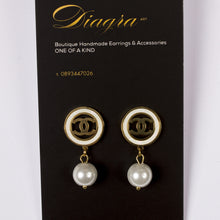 Load image into Gallery viewer, Handmade earrings faux pearl 61927
