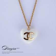Load image into Gallery viewer, Chanel necklace CC gold tone handmade daigra art 130902 4