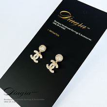Load image into Gallery viewer, Chanel earrings gold tone handmade 2402232 1