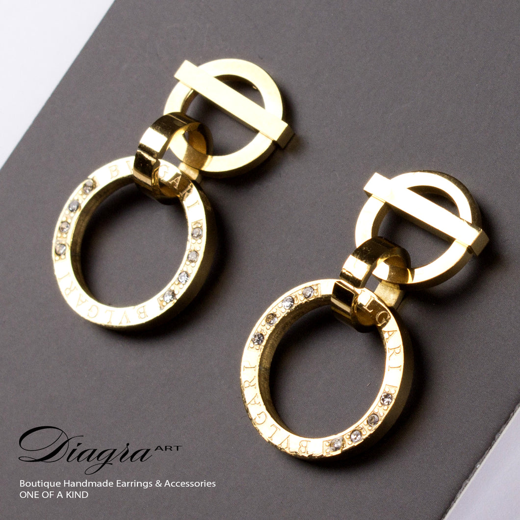 Bvlgari earrings handmade designer inspired 61931