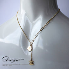 Load image into Gallery viewer, Necklace goldtone handmade daigra art 1005225