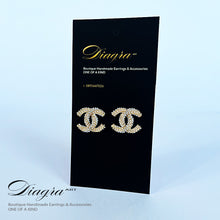 Load image into Gallery viewer, Chanel earrings encrusted with pearls Diagra Art 240223654