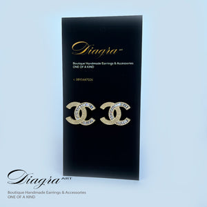 Chanel earrings encrusted with Swarovski Diagra Art 240224143