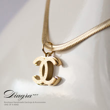 Load image into Gallery viewer, Chanel Necklace goldtone handmade designer inspired 221224 2