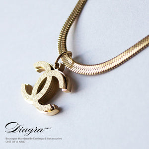 Chanel Necklace goldtone handmade designer inspired 221224 3