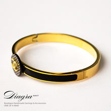 Load image into Gallery viewer, CC bracelet goldtone handmade designer inspired 13113 3