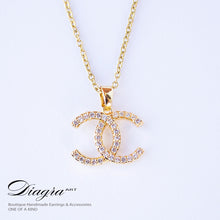Load image into Gallery viewer, Chanel necklace gold tone handmade daigra art 130903 3