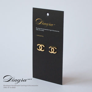 Chanel earrings goldtone Handmade Diagra Art 2907224