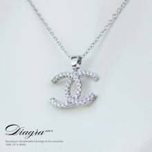 Load image into Gallery viewer, Chanel necklace CC silver tone handmade daigra art 130904 1